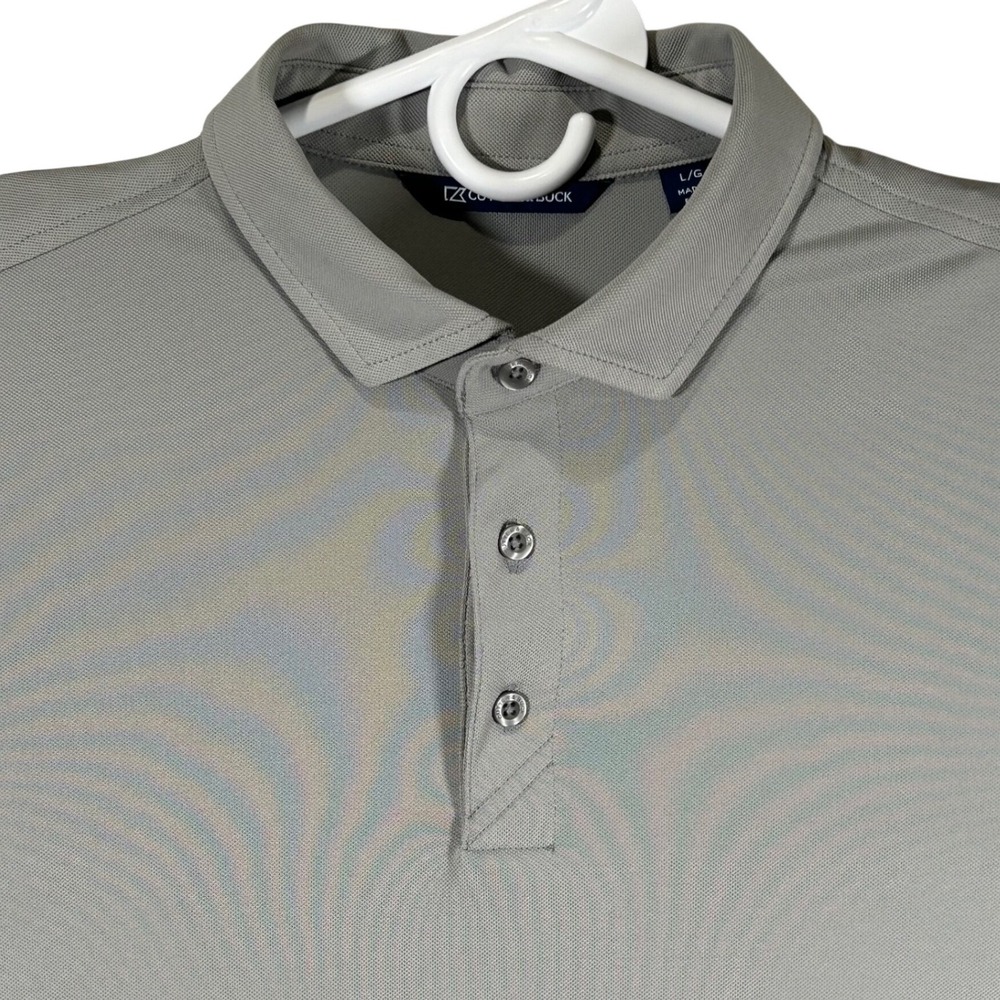 Cutter & Buck Polo Mens Gray 724 Golf Performance Shirt Size Large